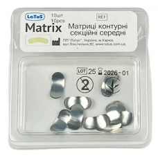 3213X Матрицы металлические контурные секционные Latus (25мкм, большая трапеция, 10шт)