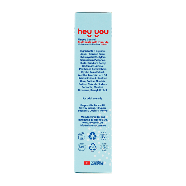 Toothpaste for sensitive teeth Plaque Control (100 ml), Hey You