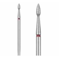 Diamond burs 257.514.016 red with a straight tip