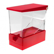 Dispenser for cotton balls EXTRACTABLE red