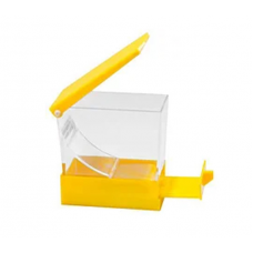 Dispenser for cotton balls PULL-OUT yellow