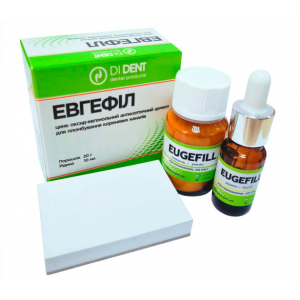 Eugefil cement for filling the core. Dident channels