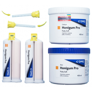 Set of A-silicone HONIGUM PRO PUTTY SOFT (BASE) + HONIGUM PRO AUTOMIX LIGHT (CORRECTION)