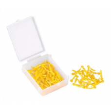 Plastic anatomical blades with a hole YELLOW (M) 100 pcs Vortex