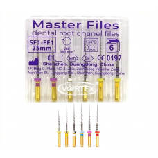 Master Master Files, Retreatment SF1, SF2, FF1 2 pcs each, mach. nickel-titanium Vortex