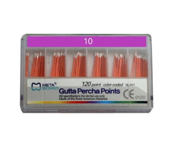 Meta Biomed Gutta Percha Points, Meta Biomed Gutta Percha Points 02 №10, 120pcs