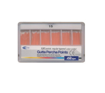 Meta Biomed Gutta Percha Points, Meta Biomed Gutta Percha Points 02  №15, 120pcs