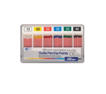 Meta Biomed Gutta Percha Points, Мета Биомед Гуттаперчевые штифты 02 №15-40,120шт
