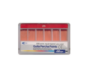 Meta Biomed Gutta Percha Points, Meta Biomed Gutta Percha Points 02 №25, 120pcs