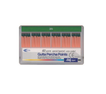 Meta Biomed Gutta Percha Points, Мета Биомед Гуттаперчевые штифты 04 №35, 60шт