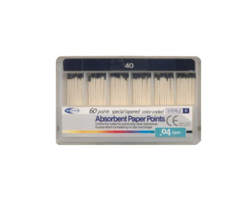 Meta Biomed Absorbent Paper Points, Meta Biomed Paper pins 04  №40, 60pcs