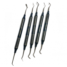 A set of metal modeling irons. A set of 5 modeling irons