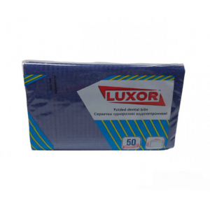 Bibs for patients LUXOR 2P15 DARK BLUE 50pcs (33х45cm)