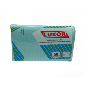 Нагрудники для пацієнта LUXOR 3P02 ЗЕЛЕНА М'ЯТА 50шт (33х45см)