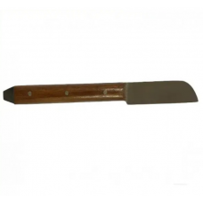 Plaster knife with a wooden handle