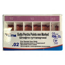 NTM gutta-percha pins 02 №10 120pcs marked