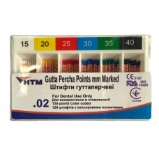 NTM gutta-percha pins 02 №15-40 120pcs marked