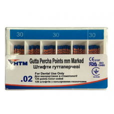 NTM gutta-percha pins 02 №30 120pcs marked