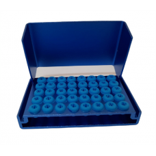 UNIVERSAL stand for drills 40 holes. BLUE, aluminum, with silicone inserts