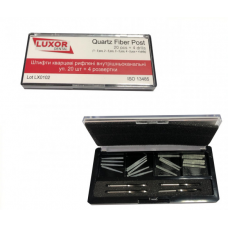 Штифты кварцевые конусные Premium Luxor Dental набор 20шт+развертки