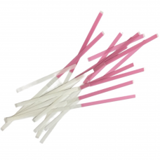 Штрипсы 50шт пластик, розово-белые (мелкие-супермилки) Stoddart
