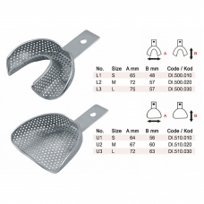 Stamping spoons Falcon DI.550.000, set of 6 pieces (metal, perforated)
