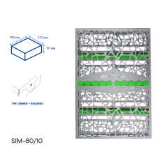 SIM-80.10 Лоток для стерилизации инструмента TYPE 4 (10 инструментов) САЛАТОВЫЙ