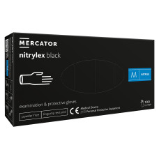 Nitrilex Black "M" nitrile gloves, powder-free, nitrile gloves - 100 pcs/pack