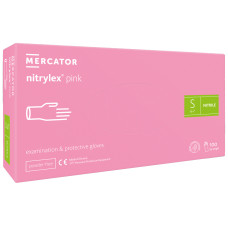 Перчатки нитриловые Нитрилекс РОЗОВЫЕ, nitrylex Pink 50пар/100шт, S