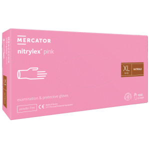 Перчатки нитриловые Нитрилекс РОЗОВЫЕ, nitrylex 50 пар/100 шт, XL