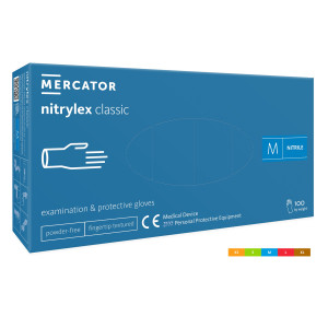 Nitrile gloves Nitrilex CLASSIC BLUE, nitrilex 50 pairs/100 pcs, M