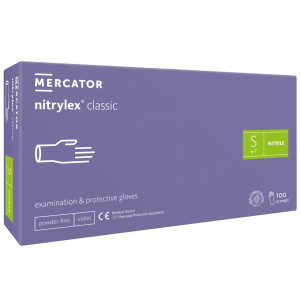 Перчатки нитриловые Нитрилекс КЛАССИК СИНИЕ, nitrylex 100пар/200шт, S