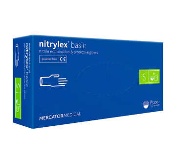 Nitrile gloves Nitrylex Basic "S" Blue - 100 pcs/pack