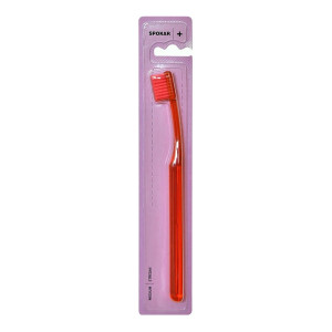 Spokar+ toothbrush medium, red