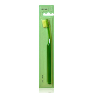 Toothbrush Spokar+ soft, green
