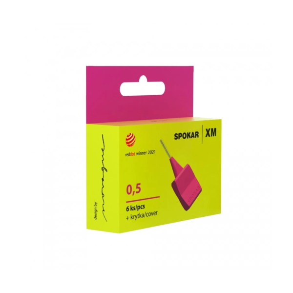 Міжзубні йоржики Spokar ХМ (0,5 мм), рожеві, 6 штук