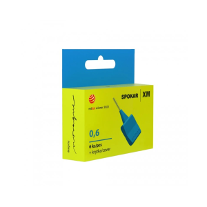 Межзубные ершики Spokar ХМ (0,6 мм), синие, 6 штук
