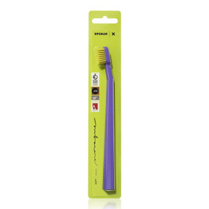 Spokar toothbrush (Soft) purple handle / yellow bristles