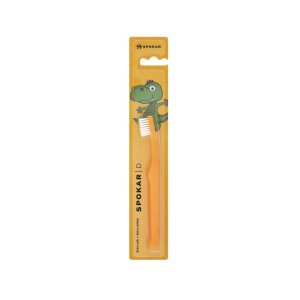 Toothbrush CHILDREN D Spokar extra soft, orange handle / white bristles (from 0 to 6 years)