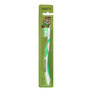 CHILDREN'S TOOTHBRUSH T Spokar soft, green (from 5 to 8 years)