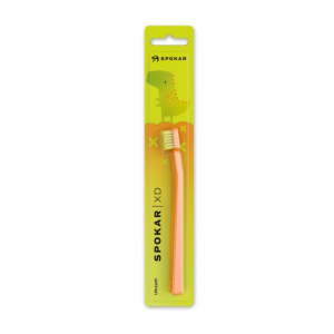 Toothbrush CHILDREN XD Spokar Ultra Soft Orange Handle / Yellow Bristles (6-12 years)