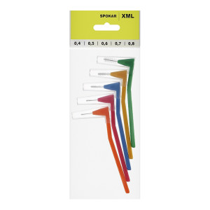 Interdental brushes angled Spokar XML ASSORTED, 5 pieces Interdental brushes angled Spokar XML ASSORTED, 5 pieces