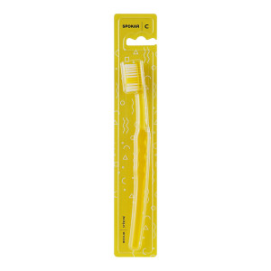 Зубная щетка Spokar C средняя, желтая Зубная щетка Spokar C средняя, желтая