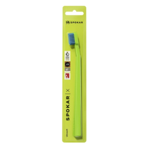 Spokar toothbrush ultra soft (Ultra Soft) green handle / blue bristles