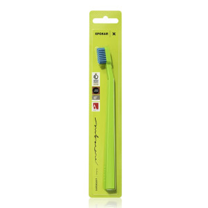 Spokar Super Soft Toothbrush Green Handle / Blue Bristles