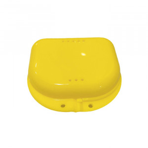 Ретейнер (бокс) для капп, размер М (80*78*28мм) JD Желтый