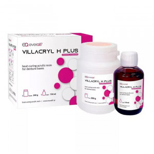 Виллакрил Акриловая, зуботехническая пластмасса VILLACRYL H Plus (Вилакрил плюс) маленький набор (300г 150мл)