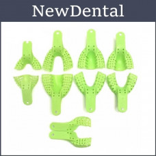 Plastic impression spoons Autoclavable (green), plastic impression spoons autoclavable set of 10 pieces