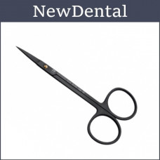 Surgical scissors Iris BLACK SHARP LINE 115 mm straight (3544/BLKN)