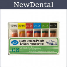 NTM Gutta-percha pins 06 No. 15-40 60 pcs